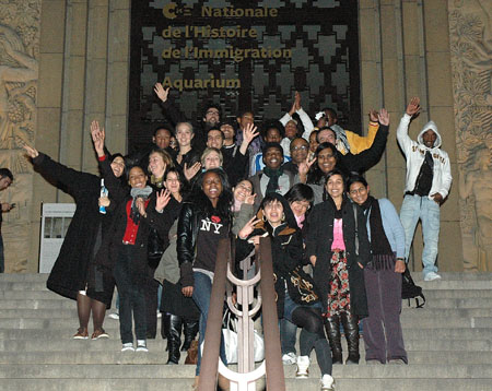 Outside La Cité Nationale de l'Histoire de l'Immigration